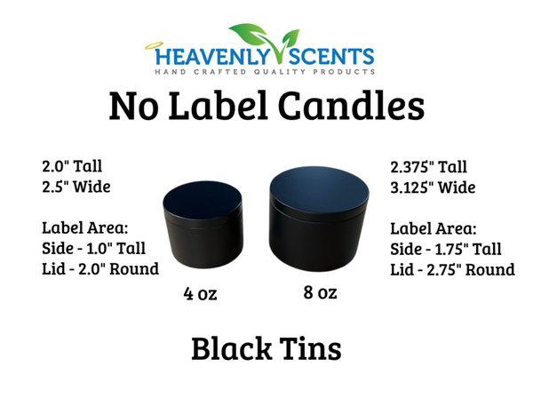 Black Tin Soy Wax Candles