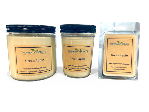 Green Apple Soy Candle and Wax Melt