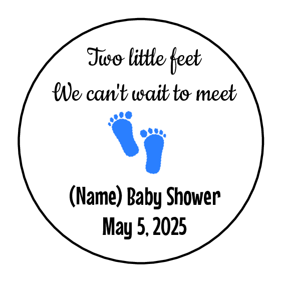 Baby Shower Favors - 12 pack - Pewter Lid - Labeled