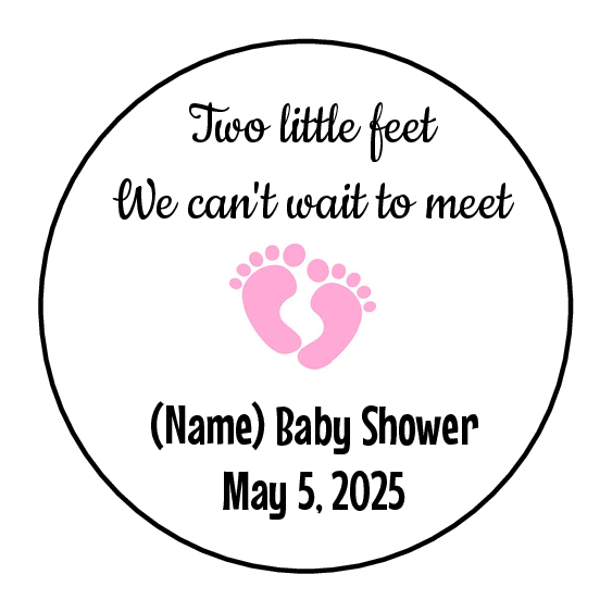 Baby Shower Favors - 12 pack - Pewter Lid - Labeled